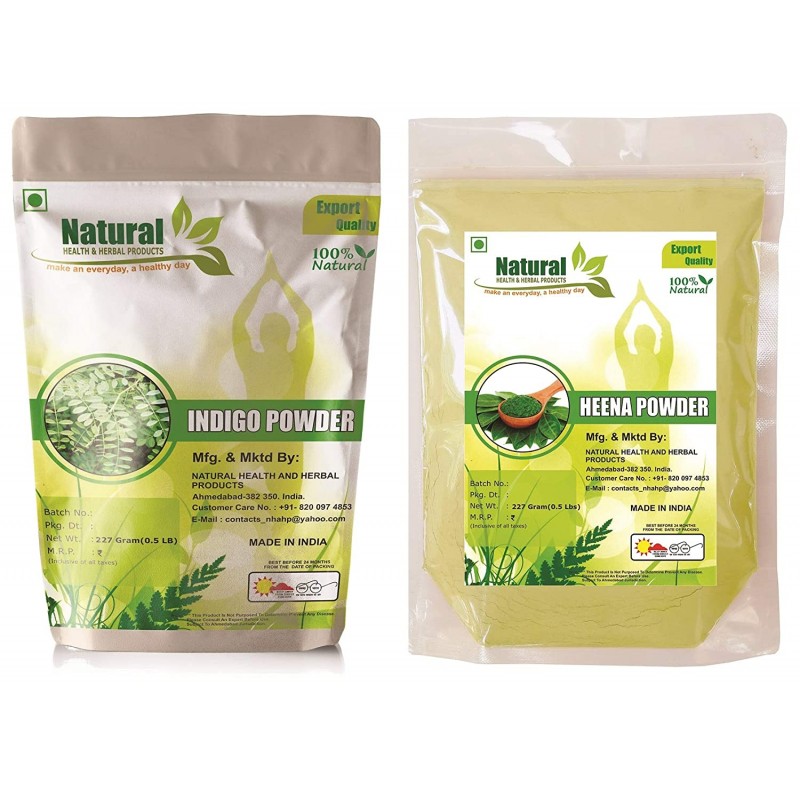 Natural Henna Powder and Indigo Leaves PowderNatural HealthKosmetikherba